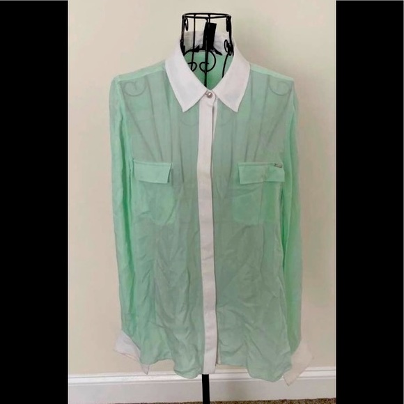 White House black market 100%silk blouse - Picture 1 of 2